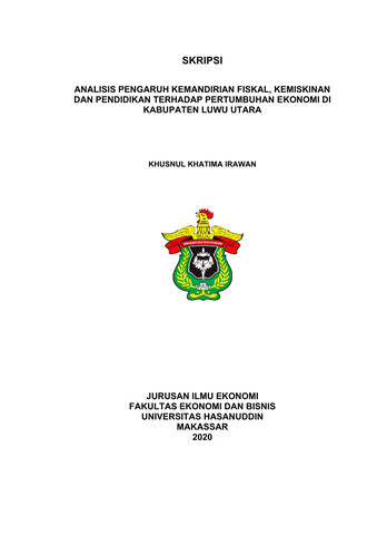 ANALISIS PENGARUH KEMANDIRIAN FISKAL, KEMISKINAN DAN PENDIDIKAN ...